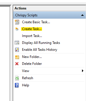 Create Task...